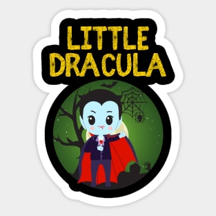 Little Dracula trick or treat halloween costume - cute spooky halloween Sticker